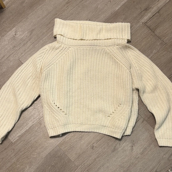 moon & madison Sweaters - Moon & Madison Cream Cowl Neck Sweater